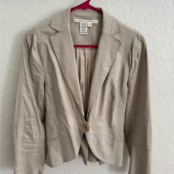 Max Studio Beige Women's Blazer - Picture 1 of 7
